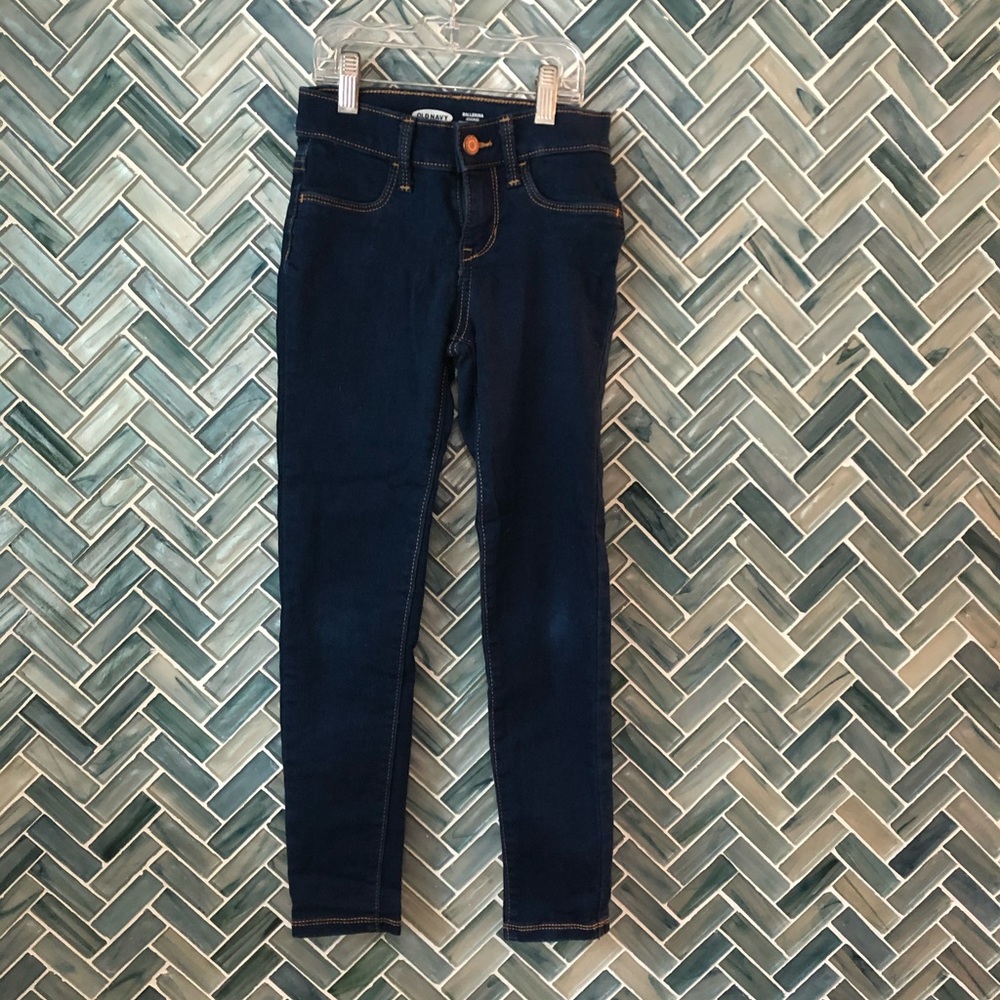 EUC Old Navy Dark Wash Ballerina Jegging Jeans, 8